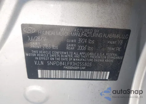 2018 Hyundai Elantra Sel from USA, damaged, VIN 5NPD84LF9JH255803